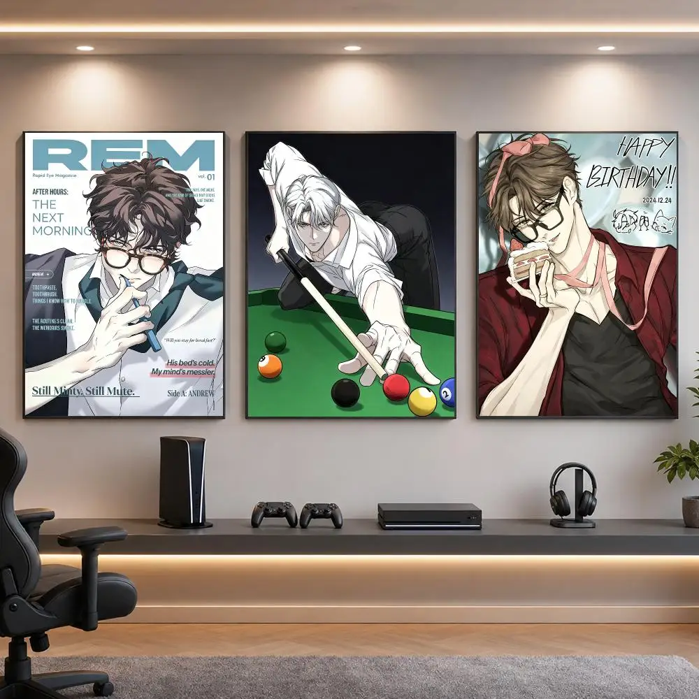 Manhwa-Romantic Korean College Desire Nerd Project Poster HD Removable Wall Art Gift Bedroom Lounge Dorm Office Gaming Cafe Bars