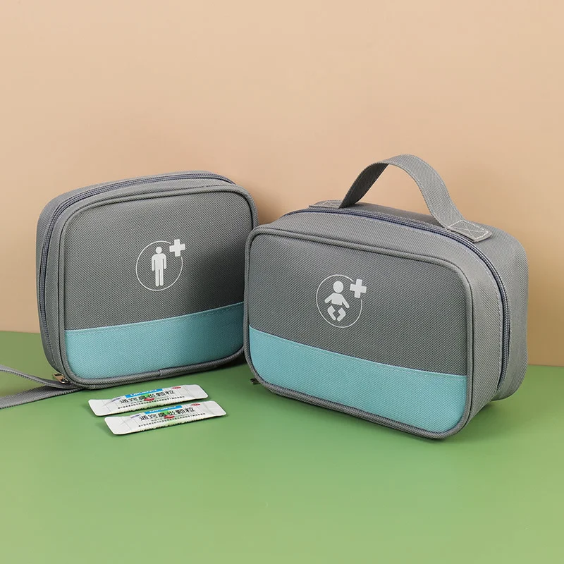 Bolsa de almacenamiento de medicamentos portátil de viaje, Kit de primeros auxilios para acampar al aire libre, estuche médico de emergencia, accesorios, suministros