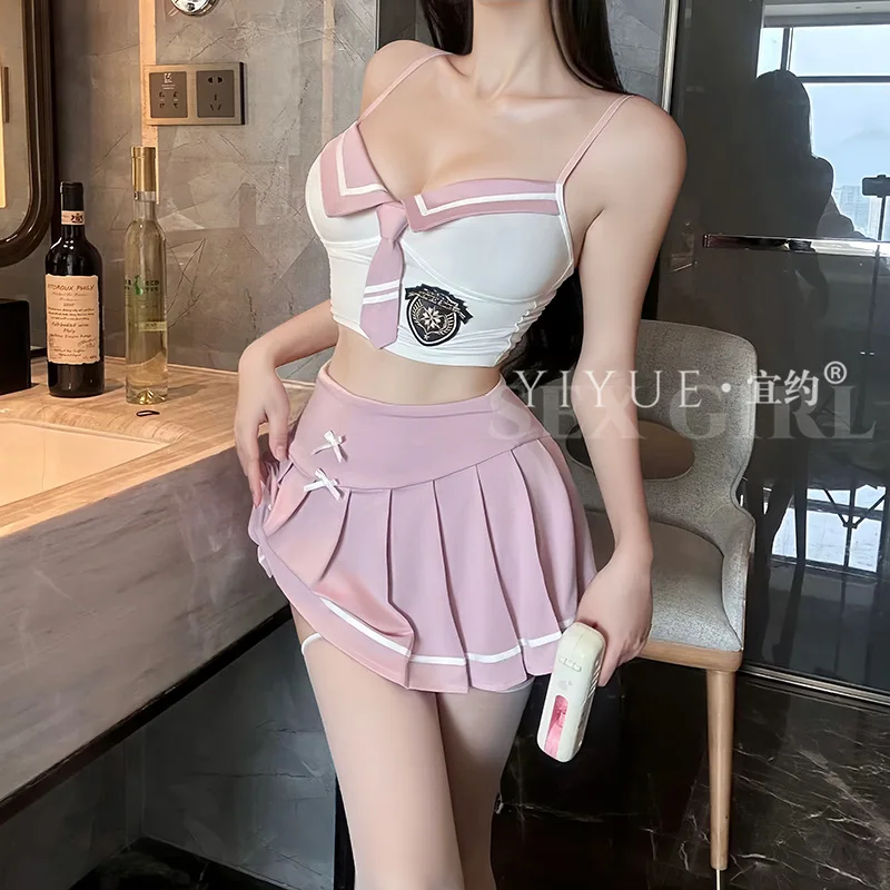 Original sexy lingerie sexy Japanese college style cos sailor suit pleated skirt women's uniform suit - view 2