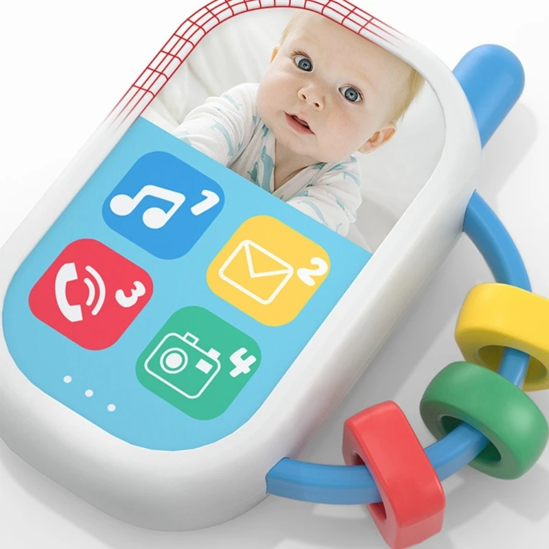 Baby Rattle ของเล่นเครื่องดนตรีดนตรีโทรศัพท์ Sensory ของเล่นของขวัญทารกแรกเกิด Musical Shaker โทรศัพท์กีตาร์เปียโนรถ