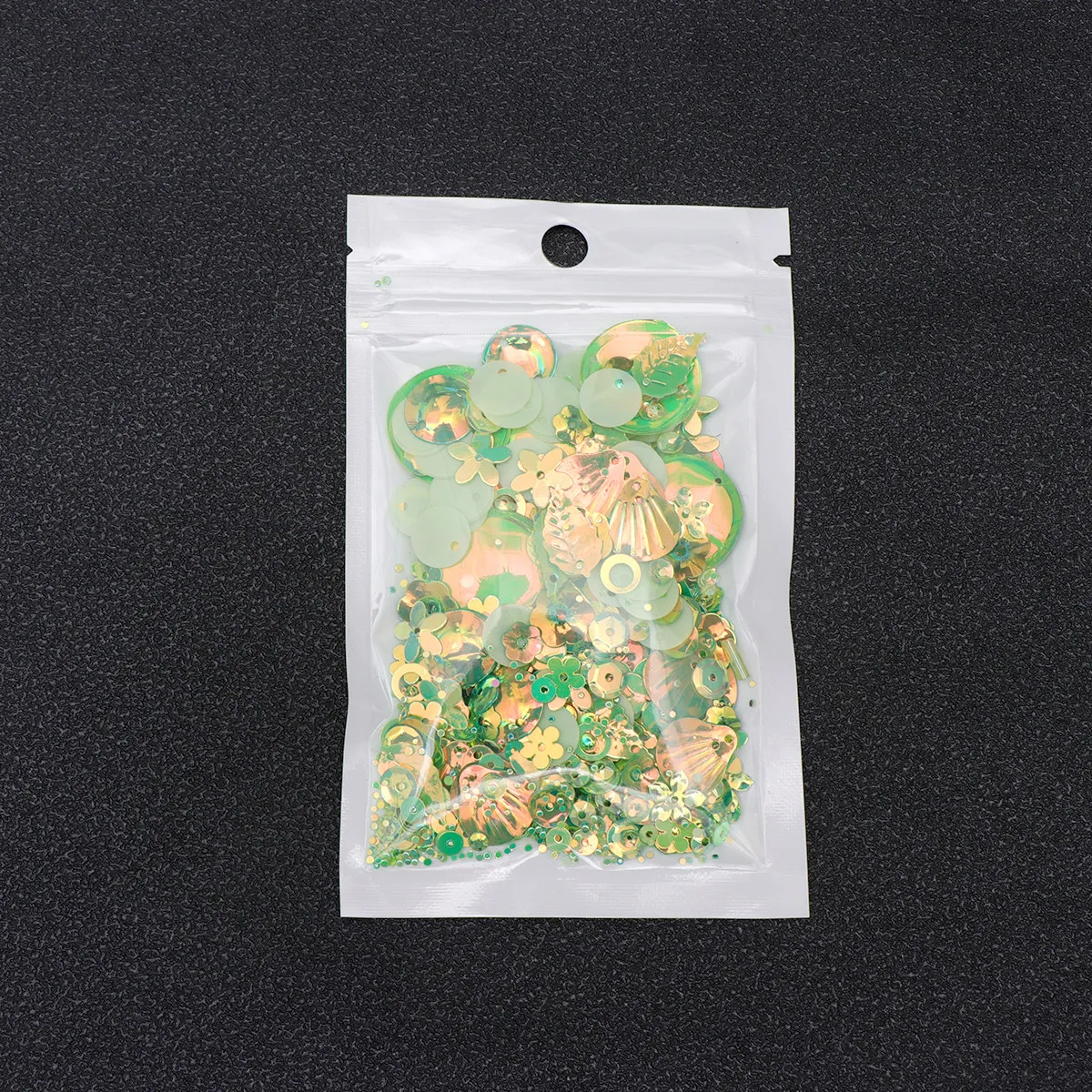 2Pack Jewelry Making Bead Kit Christmas Crafts Decoration Smooth Wearable Flat Sequins Hole Mini Spacer