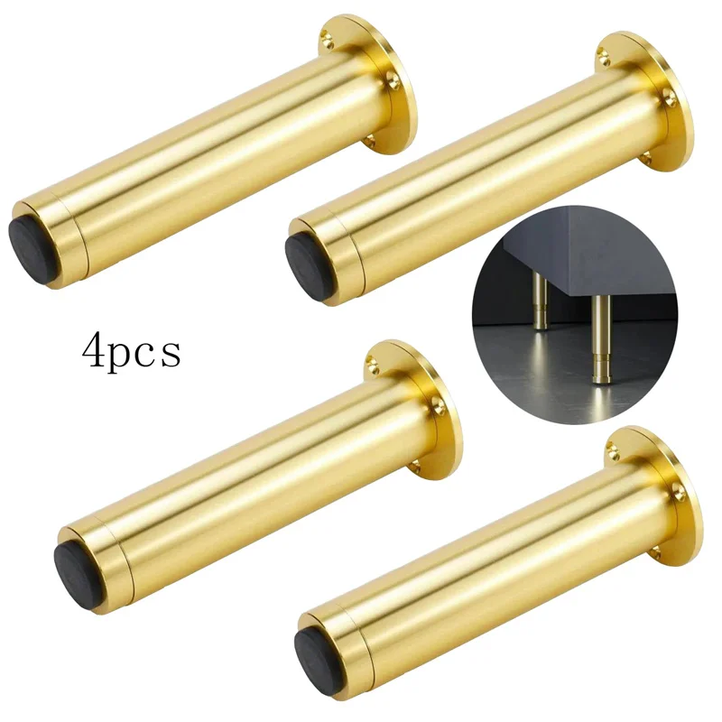 

Комплект из 4 регулируемых металлических ножек для дивана, современные мебельные опоры для шкафа, тумбы, комода, круглые ножки для дивана-кровати, базовые