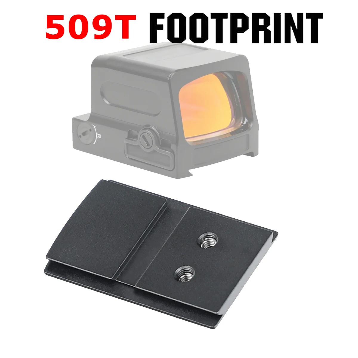 

Tactical Optics 509T Red Dot Adapter Plate Mount for Glock 17 19 26 34 35 (not MOS) Compatible with 509T Red Dot Scope