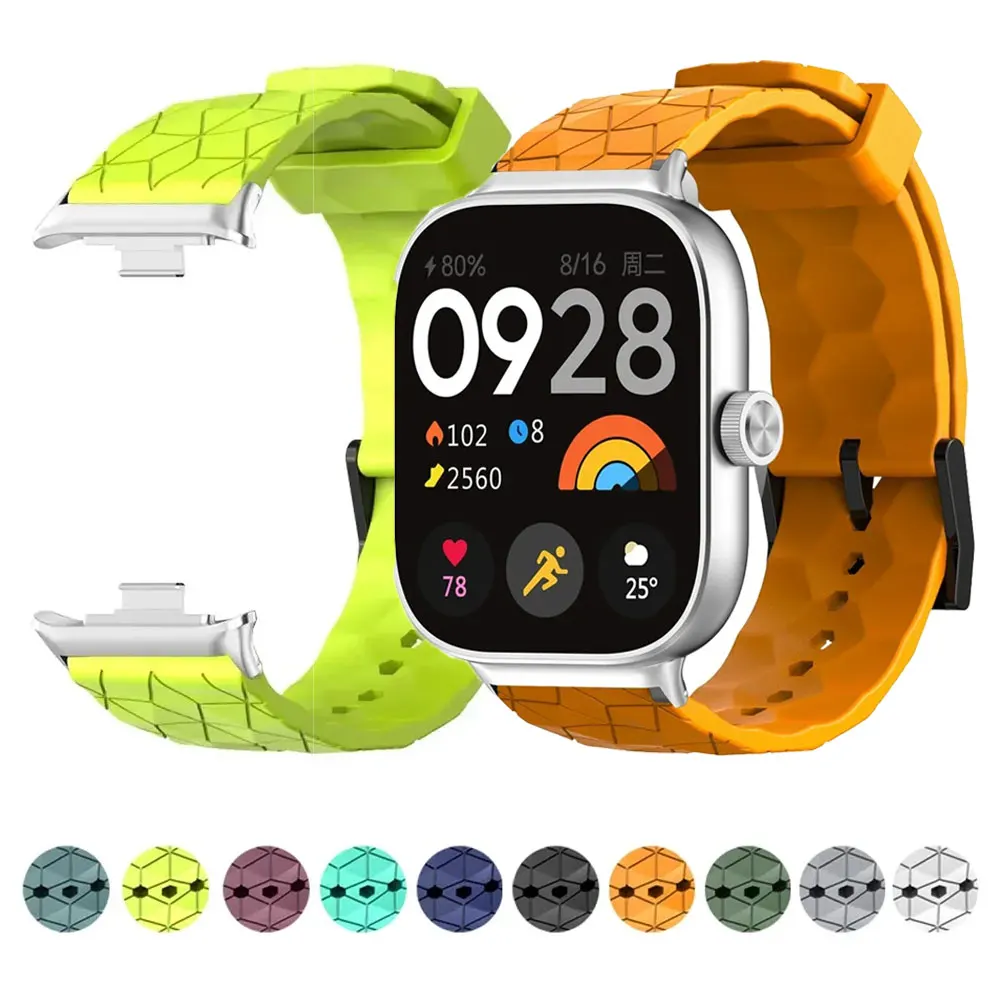 Football Pattern Silicone Strap For Xiaomi Mi Band  8 Pro Replacement Smartwatch Wrist Bracelet Correa for Redmi watch 4 Strap