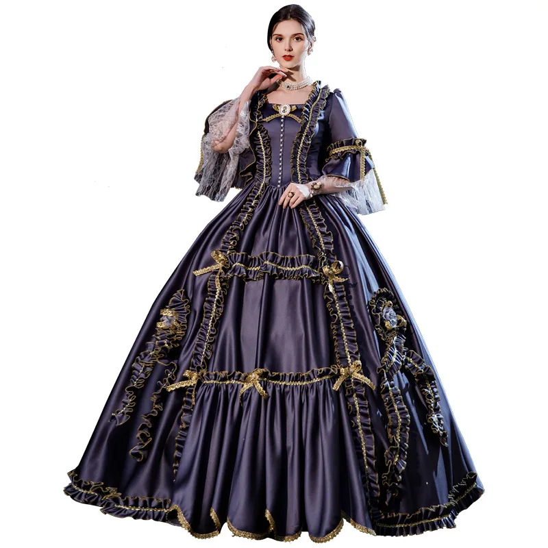 

Medieval Victorian Long Dress Women Prom Ball Gown Princess Party Costume Halloween Stage Performance Cosplay Costume