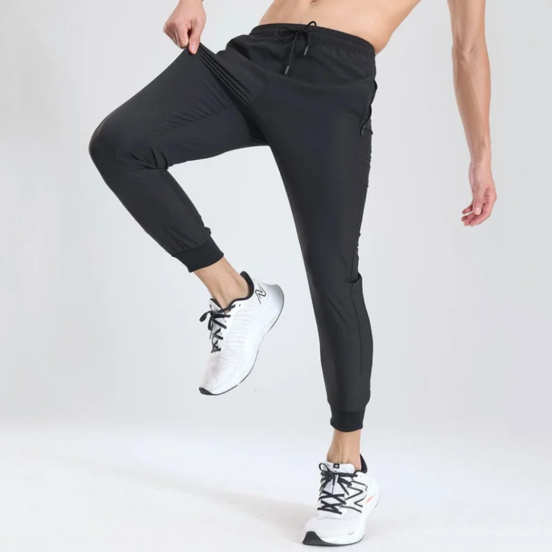 Breathable Plus Size Men's Casual Jogger Pants for Men Quick Dry Straight Elastic Waist Trousers Outdoor Sport Long Pants
