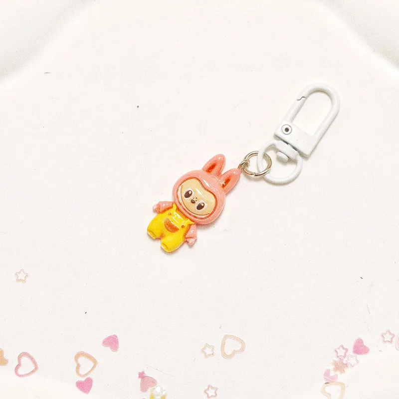 

Original Cartoon Keychain Cute Plush Pendant Bag Charm Resin Keyring Lovely Elf Book Bag Hanging Ornament Gift