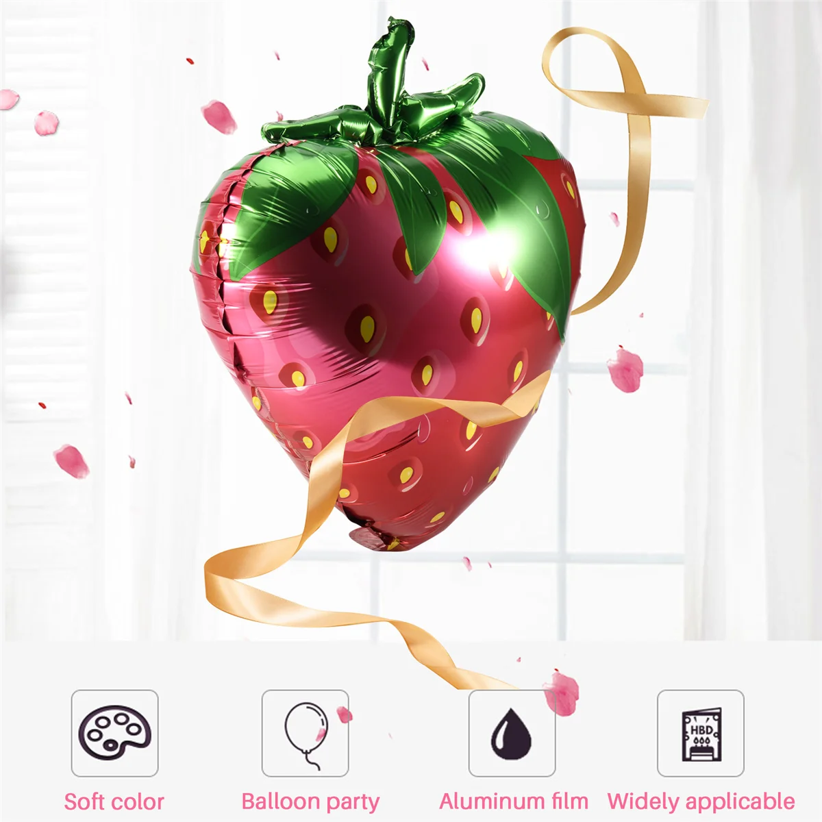 10 шт. клубничные шары, милые клубничные фольгированные майларовые шары для девочек, украшения для дня рождения на тему клубники, хит продаж