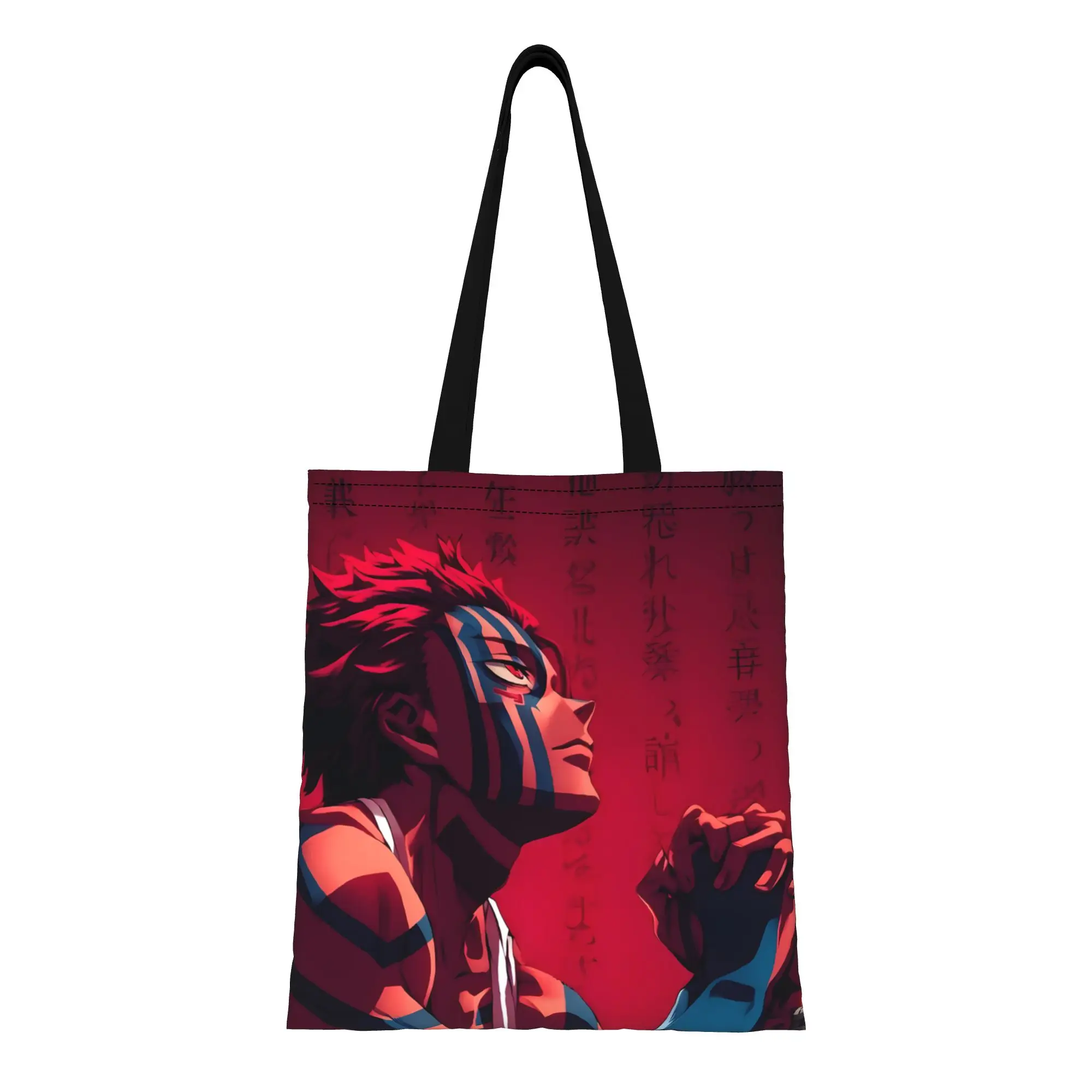 

1PC Akaza Profile View Canvas Tote Bag Demon Slayer Canvas Tote Bag Perfect for Shopping Grocery Travel & Outdoor