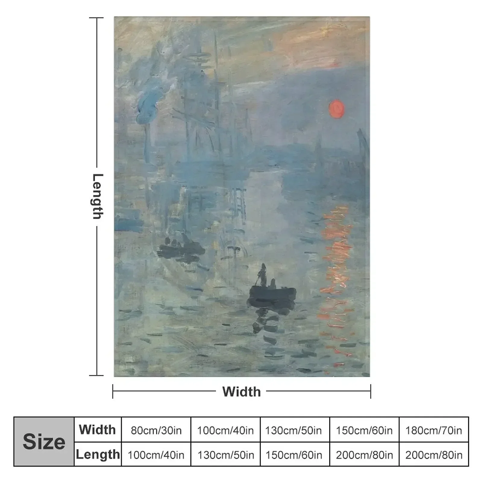 Monet Impression Sunrise Fine Art Throw Blanket Blankets For Sofas Soft Plush Plaid for babies Moving Loose Travel Blankets