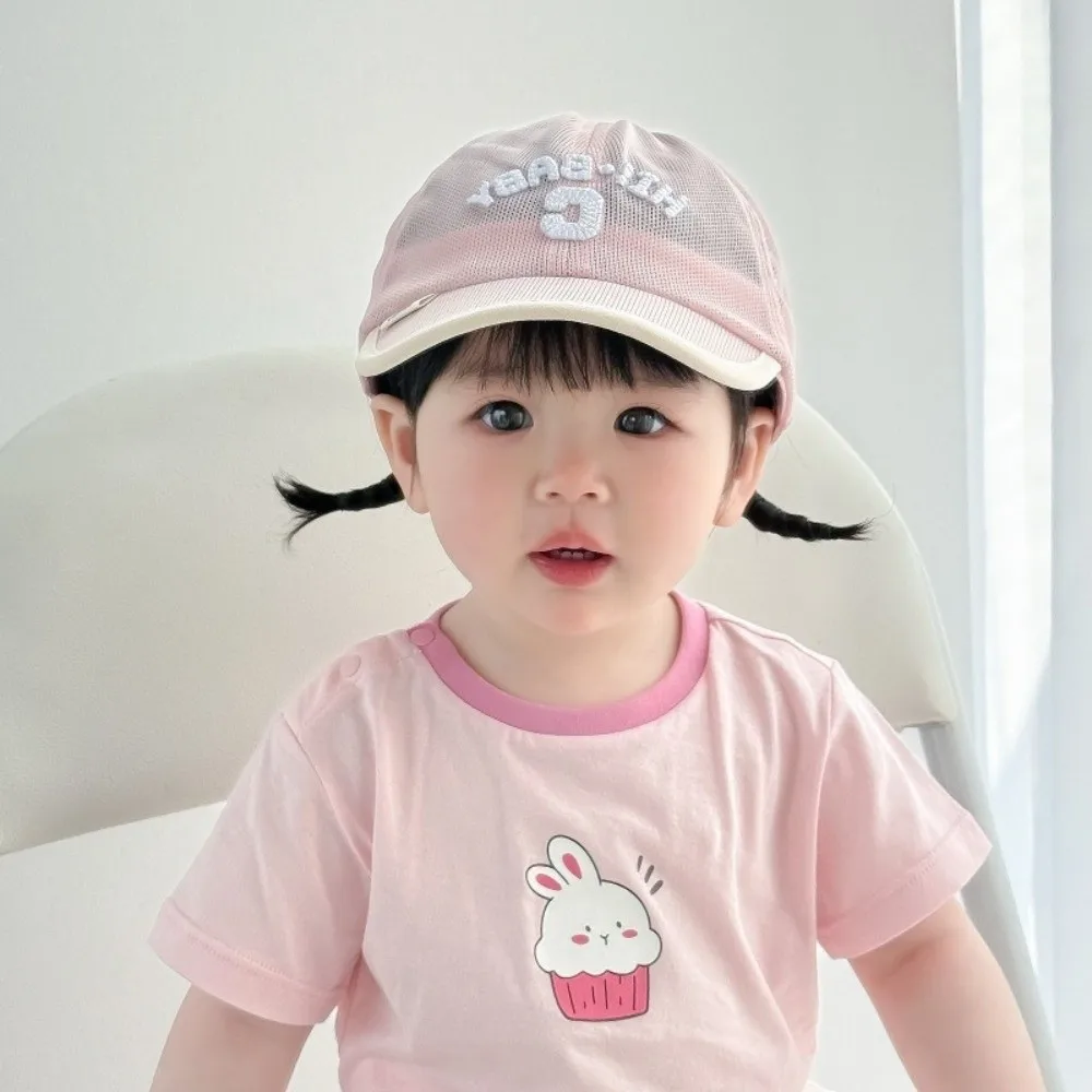 

Fashion Korean Baby Baseball Cap Letter C Embroidered Children Peaked Hat Mesh Summer Sports Visot Cap Outdoor