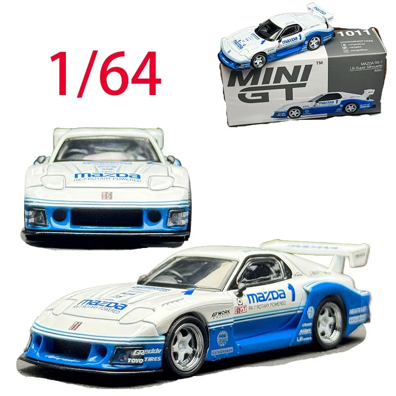 

MINIGT Diecast 1/64 Scale Mazda Alloy Car Model Mazda RX7 #1011 Play Vehicles Toys for Boys Original Box Collection