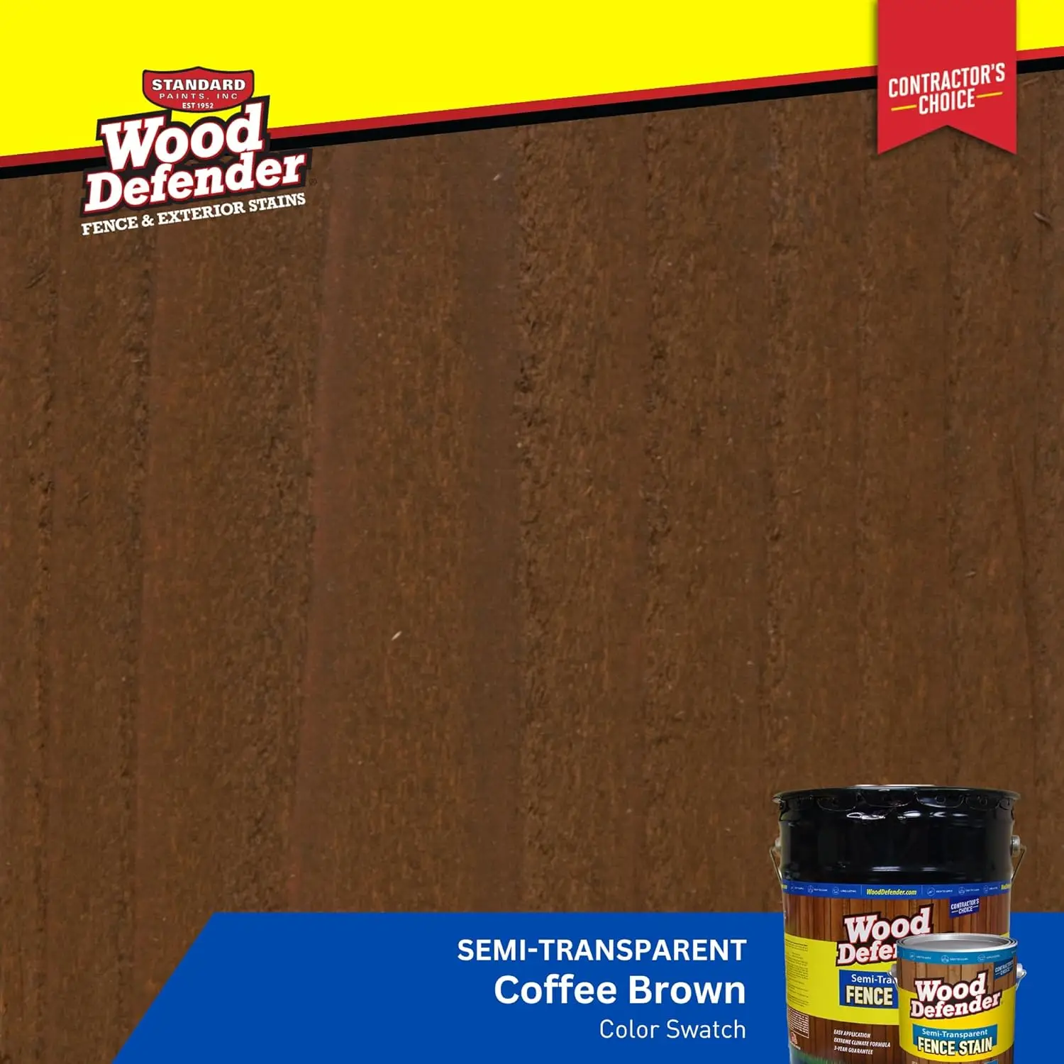 I-transparent pagar noda kopi, 5 galon coklat