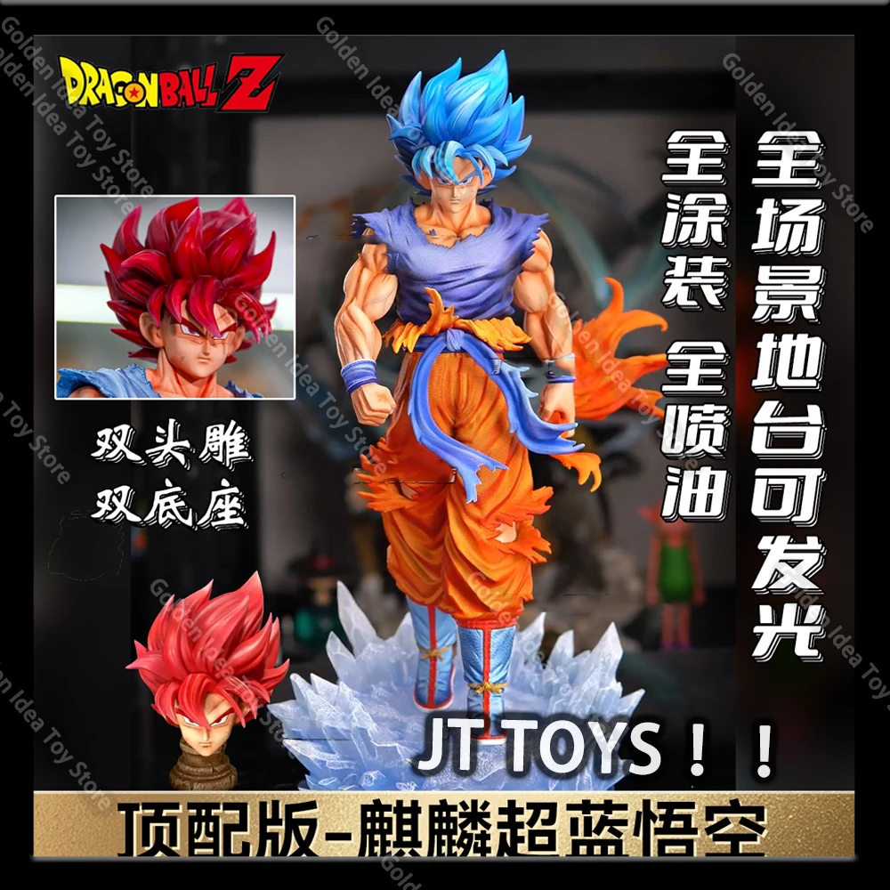 

35cm JT Toys Dragon Ball Anime Figure Super Blue Son Goku Figure Super Saiyan Goku Gk Figures Anime Statue Model Toy Gift