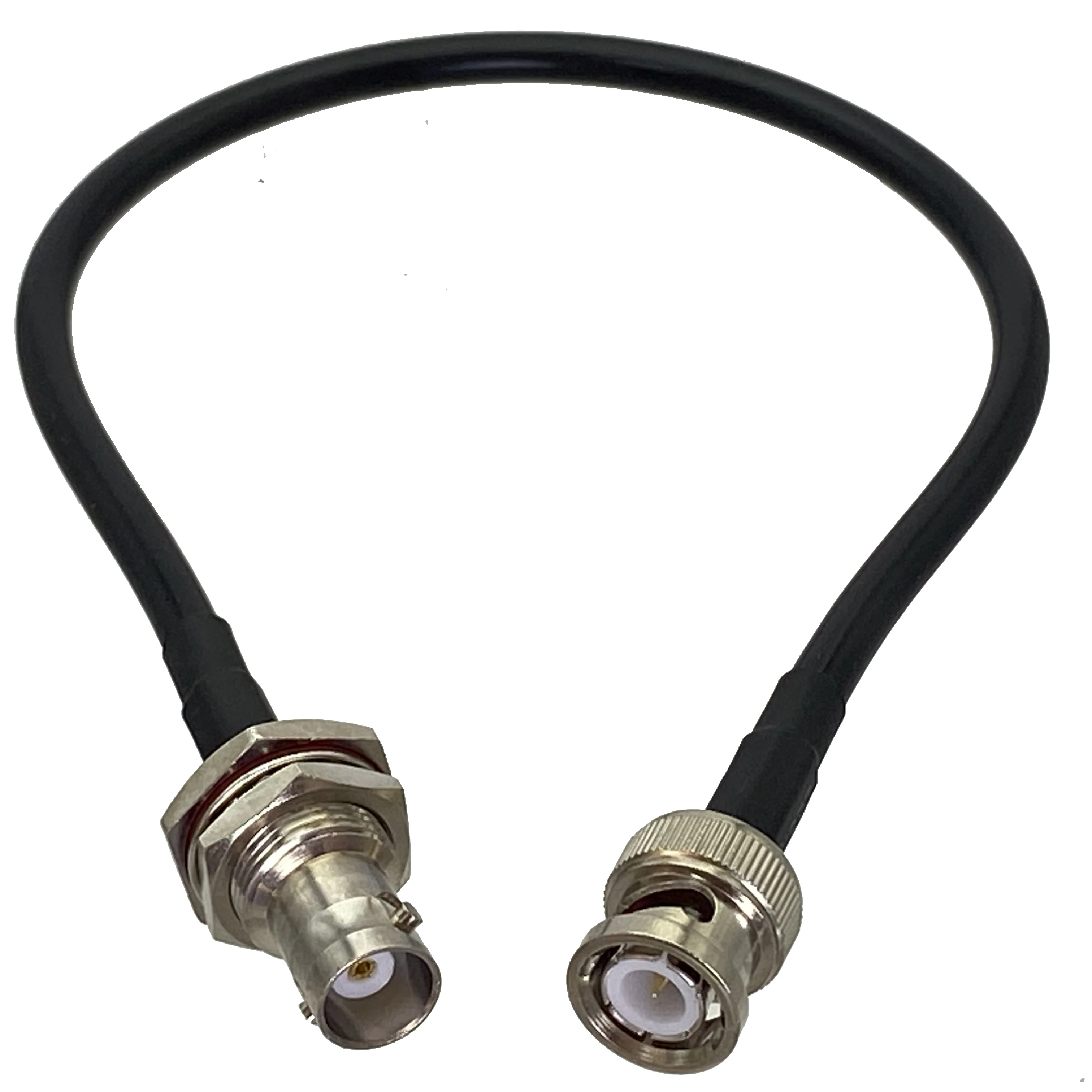 1 sztuk RG58 BNC wtyk męski na BNC gniazdo żeńskie nakrętka grodziowa RF złącze koncentryczne Pigtail kabel połączeniowy nowy 6 cali ~ 5M
