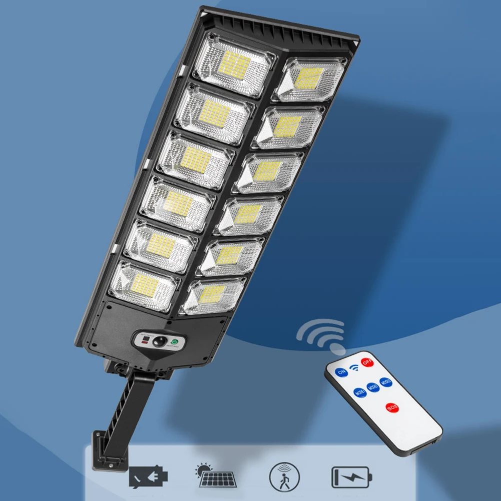 LED Garden Lamp with Remote Control 20000LM LED Solar Street Light Waterproof 3 Modes Outdoor Motion Sensor Solar Garden Light
