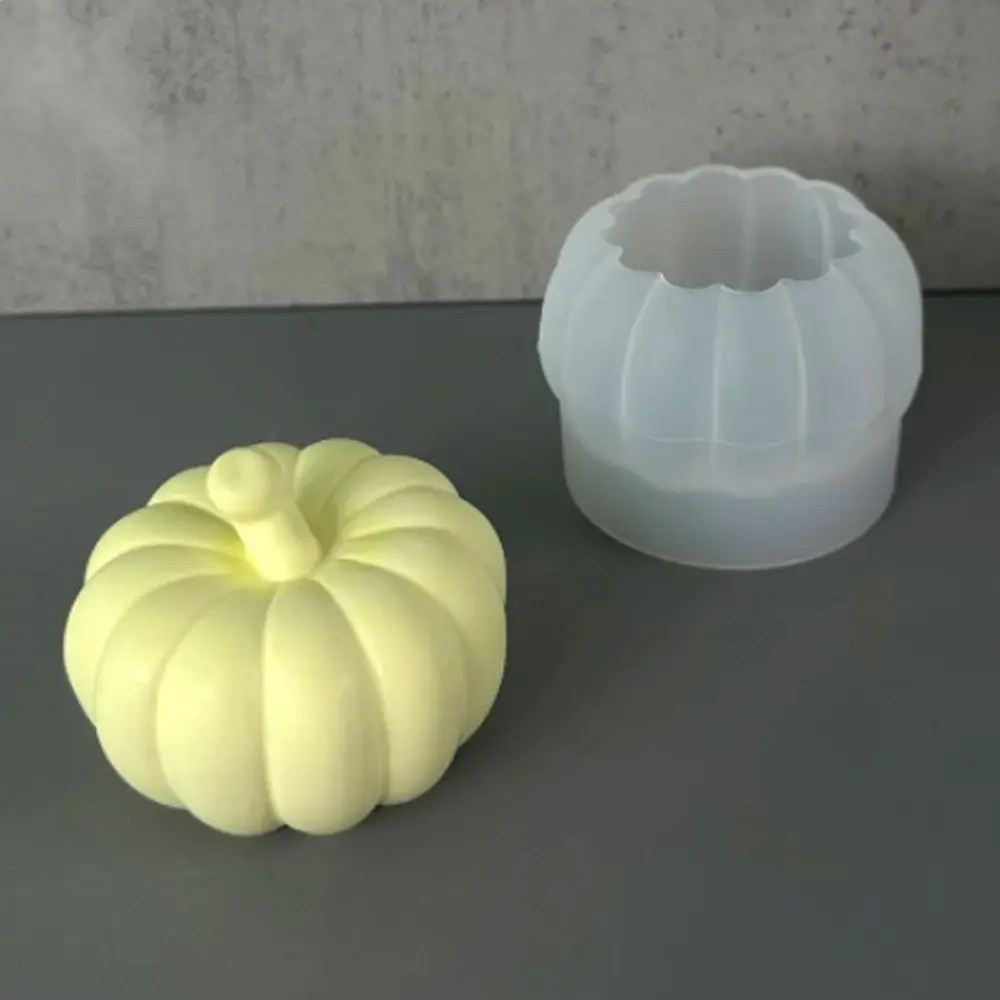 Soap Mold Silicone Pumpkin Candle Mold Smooth white Pumpkin Mould 3D Pumpkin Soap Mold Candle Making