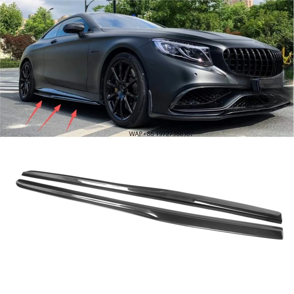 

Real Carbon Fiber BS Style Front Bumper Lip for W217 S63 Class 2-Door 2014-2017 W217 Side Skirts