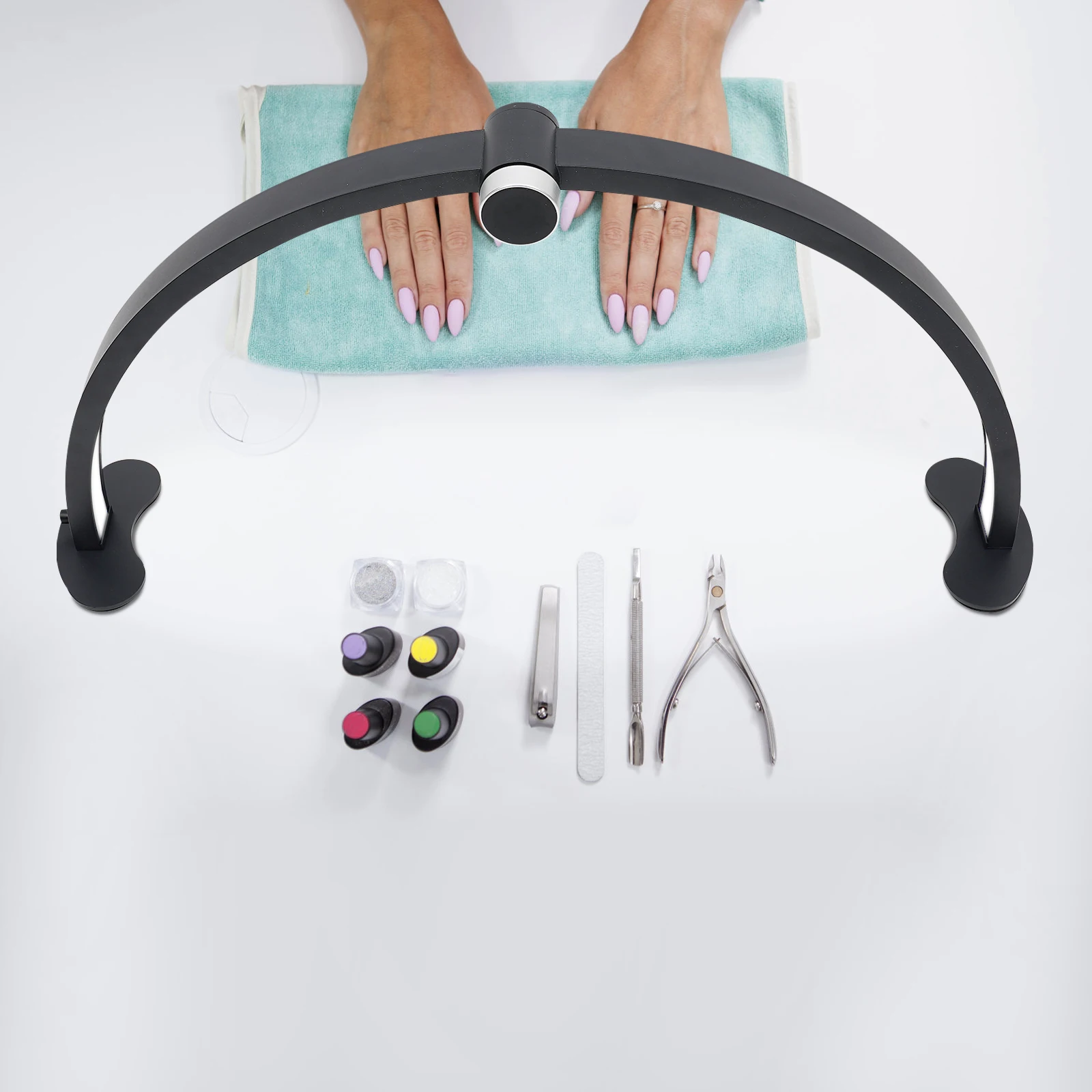 45 واط LED نصف القمر مسمار مصباح 3000 كيلو-6000 كيلو قابل للتعديل 3600LM سطوع لمسمار الفن رمش صالون تجميل ﻿ ﻿