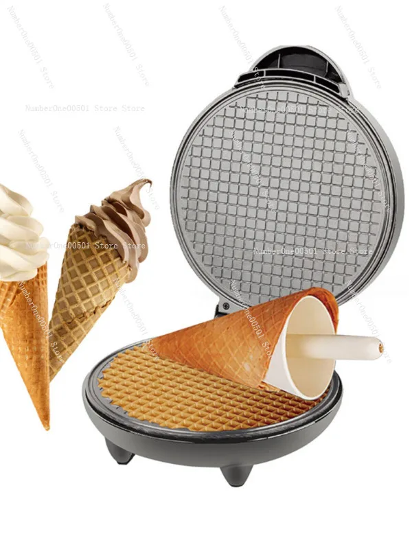 Breakfast Egg Roll Ice Cream Cone Maker 3 in 1 Multifunction Crepe Maker Pancake Machine for Home Kitchen