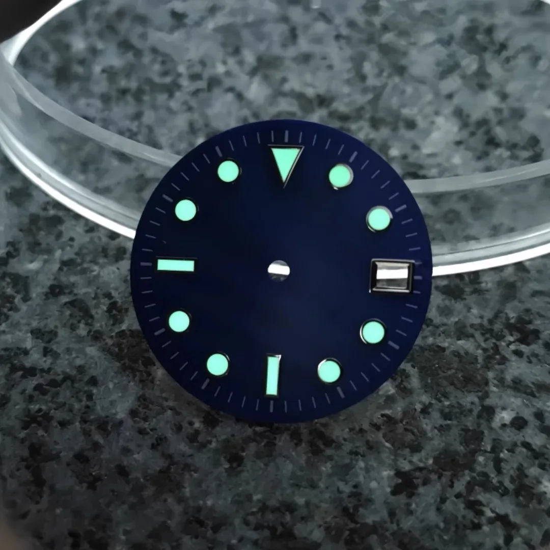 28.5mm Watch Dial Shell Surface SUB Watch Faces Green Luminous Modification Watch Accessories for NH35 NH36 Movement - Image 6