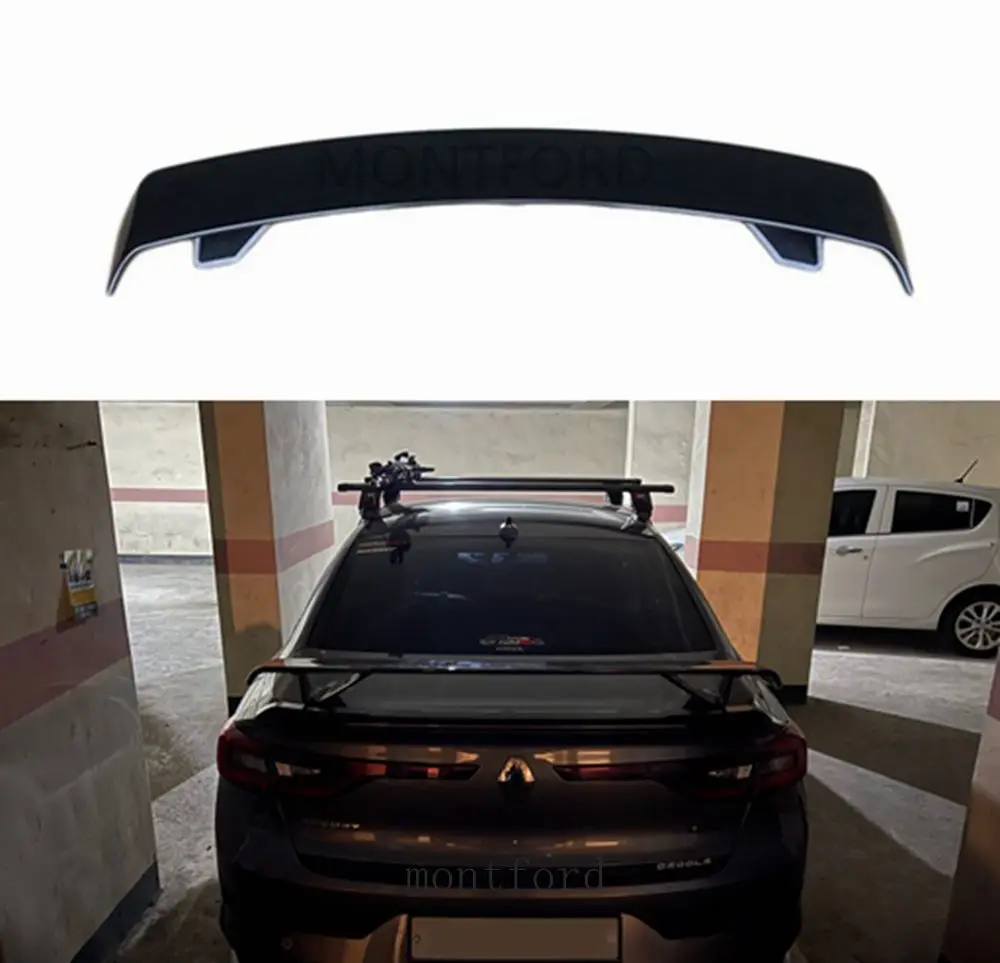 Car Styling Rear Spoiler For Renault Megane 4 2016 2017 2018 2019 2020 ABS Plastic Gloss Black Spoiler Trunk Lip Wing