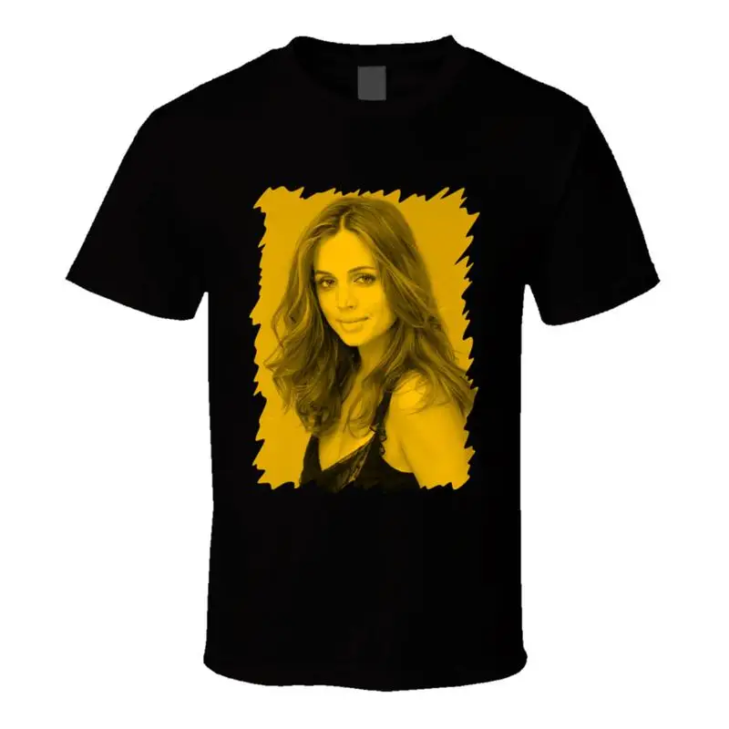 

Футболка неонового цвета Eliza Dushku Modeling Pose