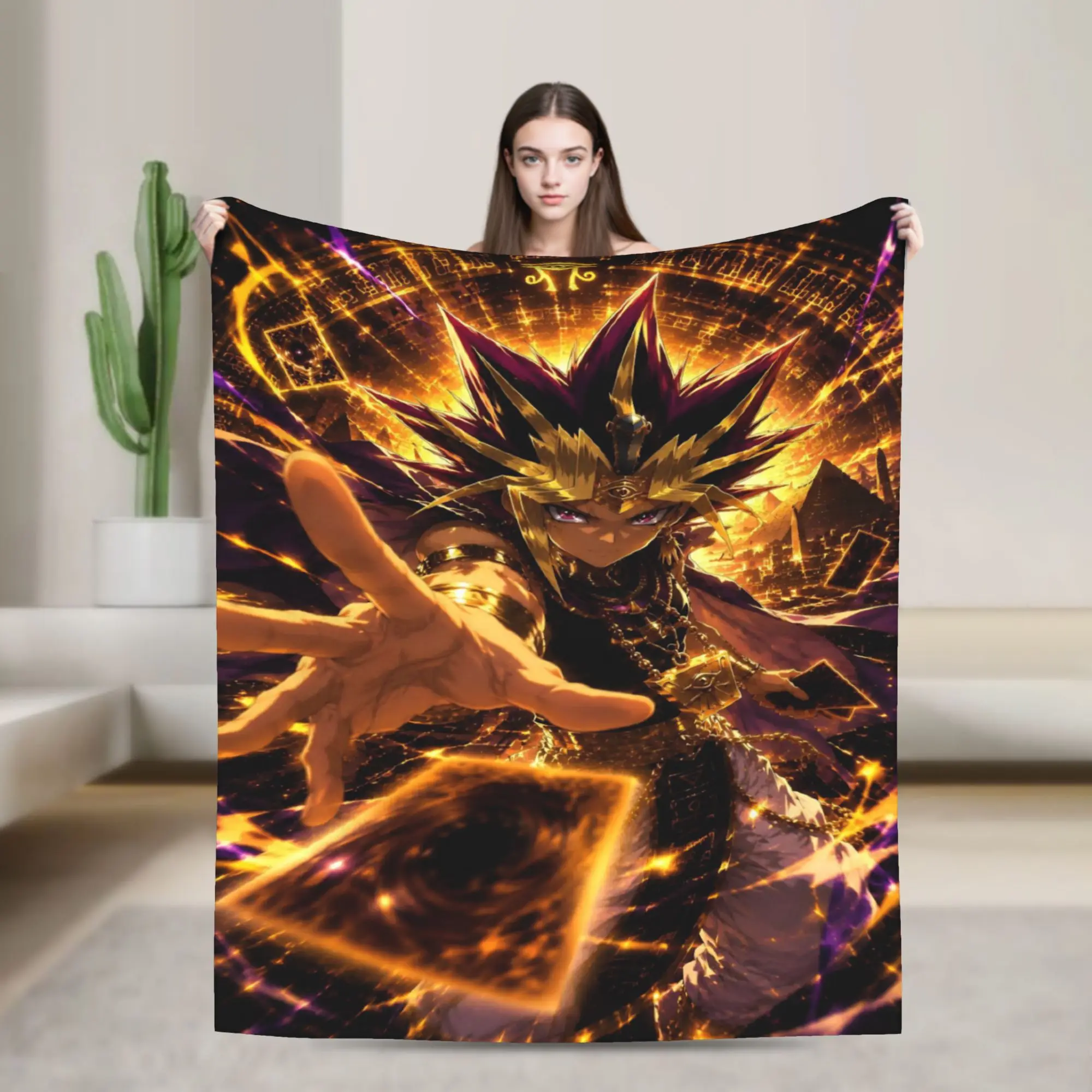 Yu-Gi-Oh  Accessories Blanket Warm Cozy Fluffy  Throw Blankets for Living Room 50x60 Inches Multi-size Bedding Throws