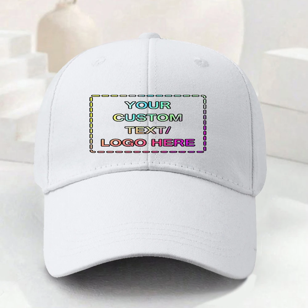 Бейсбольная кепка с индивидуальным логотипом и принтом, женская и мужская повседневная однотонная бейсболка в стиле хип-хоп Snapback для папы и взрослых
