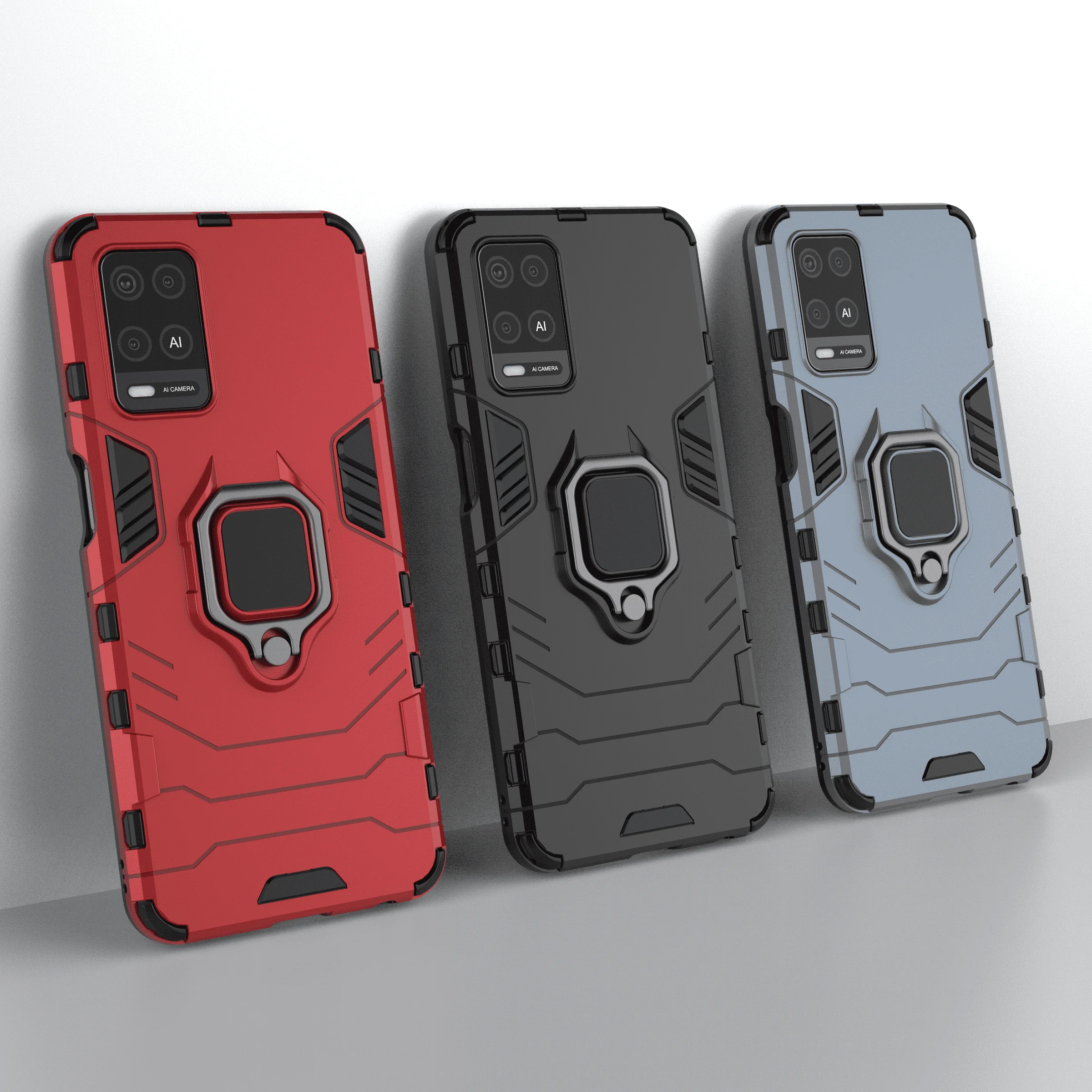 Shockproof Case For OPPO A58 A57S E A56 A55 A55S A54S A53 A52 A39 A38 A36 A35 A32 A31 A17 A17K 4G 5G Ring Stand Back Phone Cover