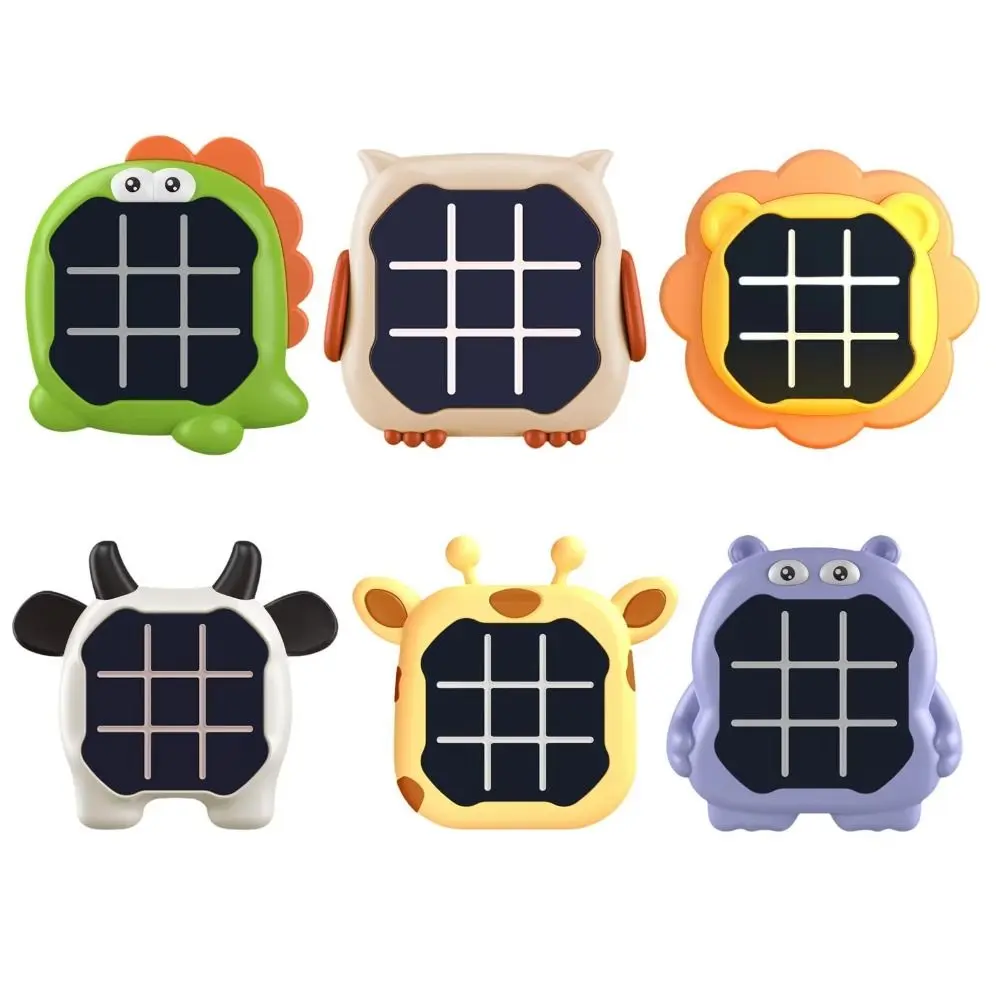 Cute Animal Style TIC-TAC-TOE 2-in-1 Educational Handheld Bolt Game Montessori Memory Growth Puzzle Table Game Children