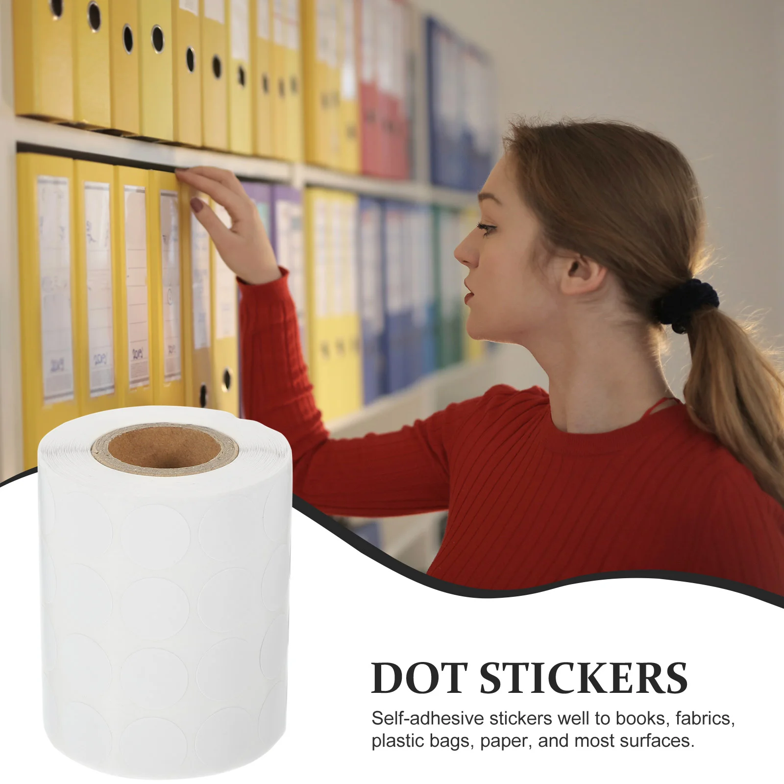 3000 stuks stickers stippen ronde labellabels klein zelfklevend wit voor school