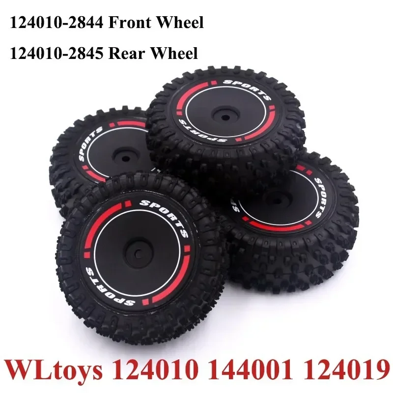 WLtoys 124010 144001 124019 RC RC Car Spare Parts Tire Hub Accessories 124010-2844 Front Wheel 124010-2845 Rear Wheel