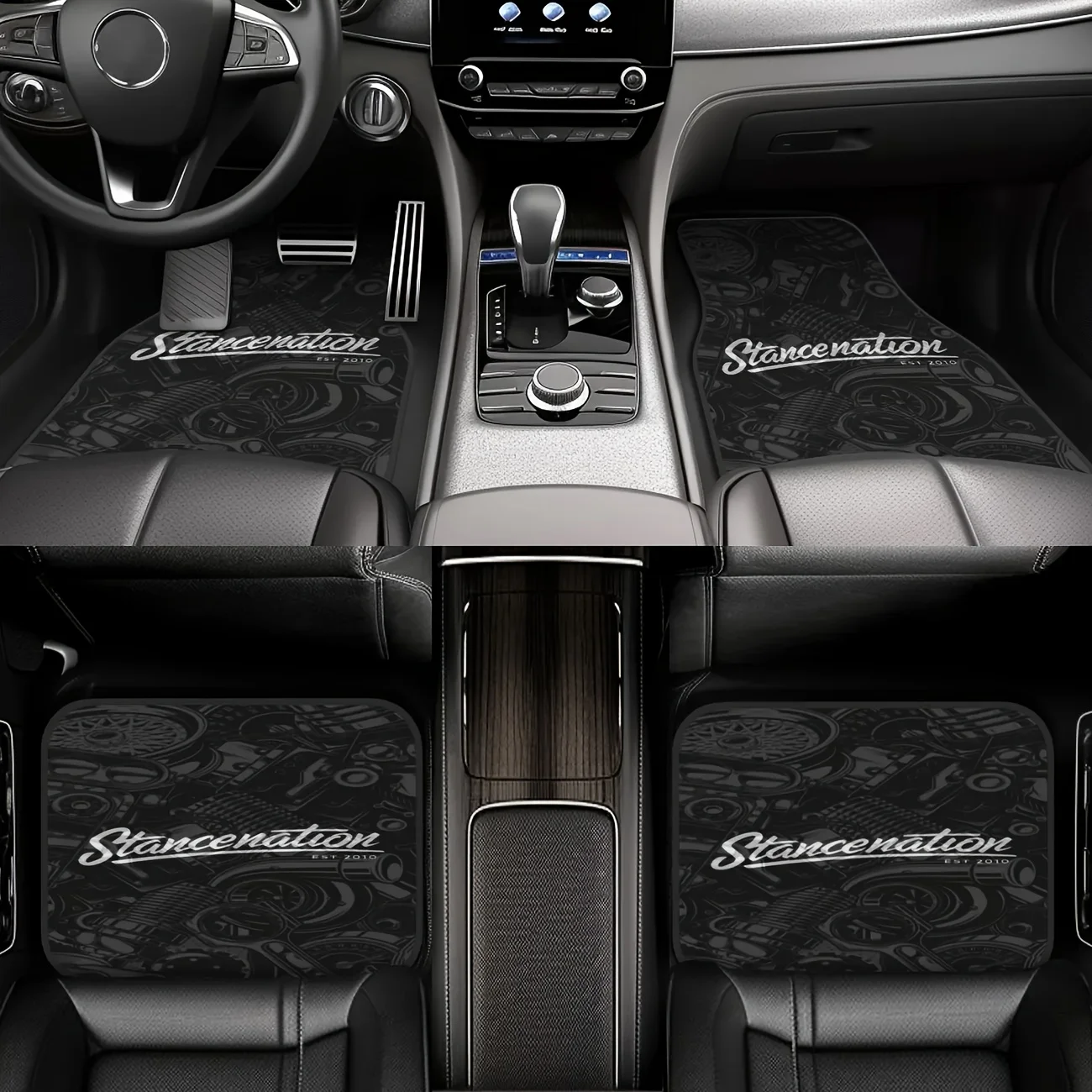 

2pcs/4pcs Durable Car Floor Mats, Car Interior Suitable For Use In The Car, Improve Driving Comfort, Designed For Drivers And Ca