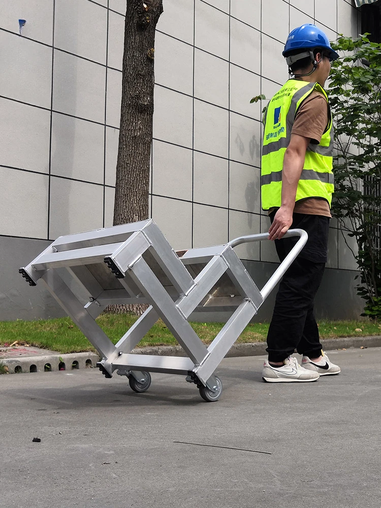 

1 Алюминиевая ступенчатая лестница, промышленная лестница, ступенчатая платформа, утолщенная, заказной верстак для скалолазания, лестница для склада