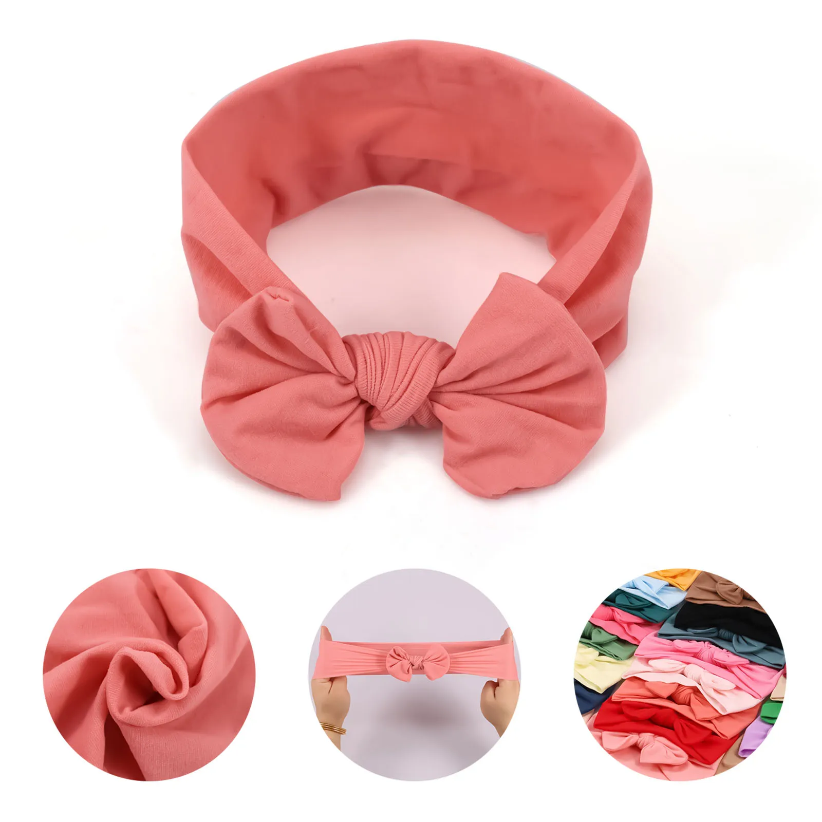 

62 шт., детская эластичная нейлоновая повязка на голову для новорожденных, милая цветочная кружевная повязка на голову с бантом для девочек, мягкие аксессуары для волос для малышей