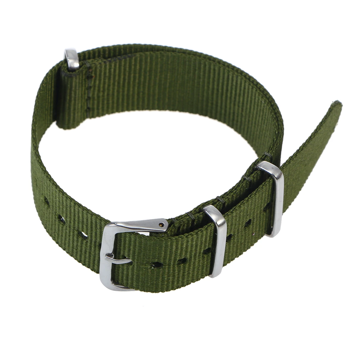 

Nylon 18Mm Odorless Army Green Woven Band Breathable Nylon Watch Bands Comfort Durable Men Women Watch Accessories