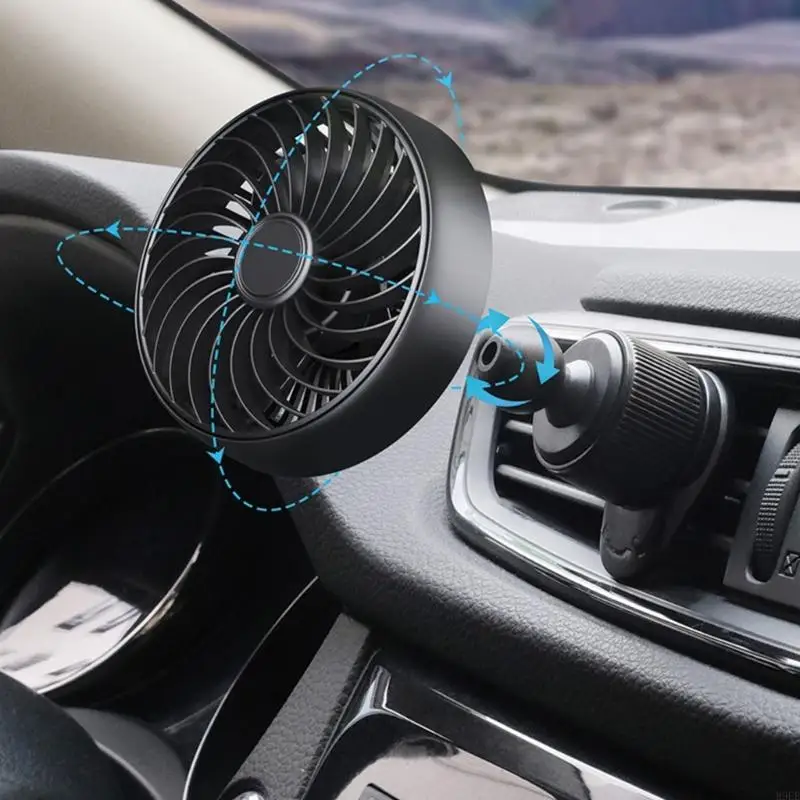 Convenient USB Car Vent Coolers Fan ABS 3 Speed Adjustments Car Vent Fan For Trip H9EE