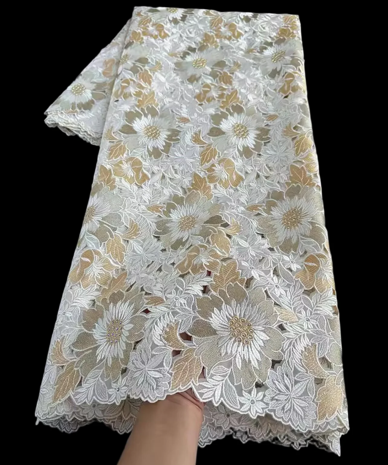 

Самая верхняя кружевная ткань с вышивкой, мягкая оригинальная кружевная ткань ручной работы, высочайшее качество, африканская швейцарская ткань, ткань для празднований, корейское производство