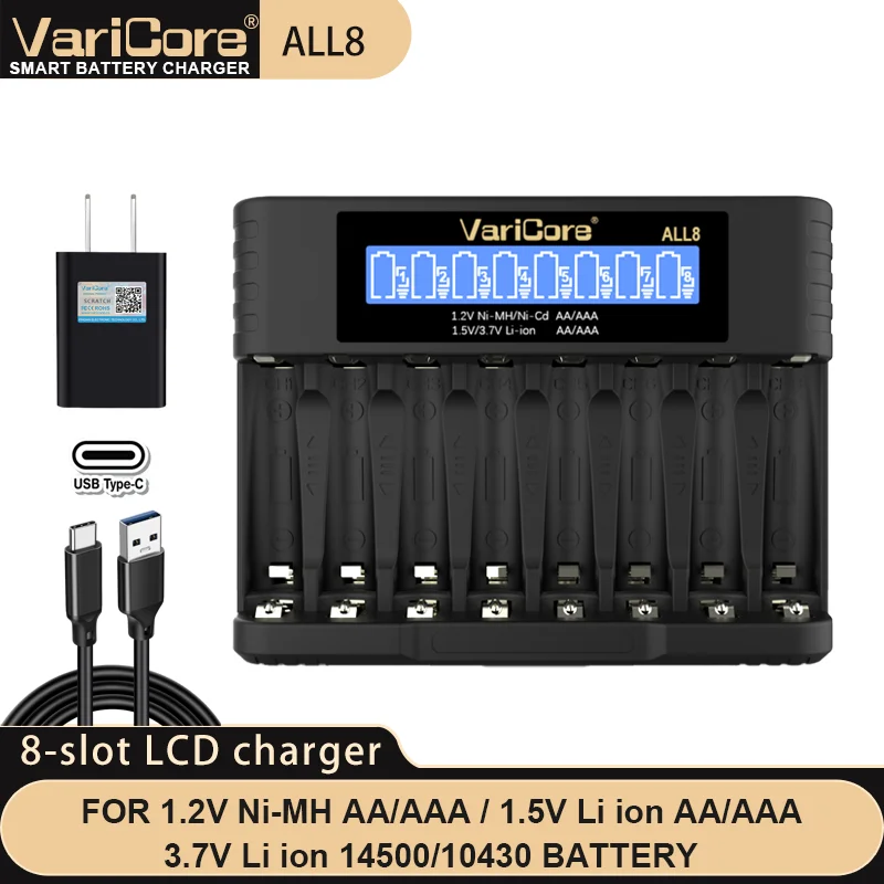 LiitoKala Lii-600 Lii-500 LCD شاحن بطارية ليثيوم أيون 3.7 فولت NiMH 1.2 فولت مناسبة ل 18650 26650 21700 26700 18350 16340 AA AAA