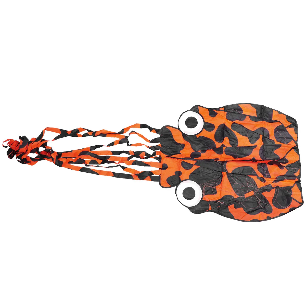 2 Stück Orange Easy Flyer Drachen für Kinder, Langschwanz-Drachen, Rahmenlose Oktopus-Drachen, Gutes Spielzeug ohne Flugleine für Strand, Park, Garten