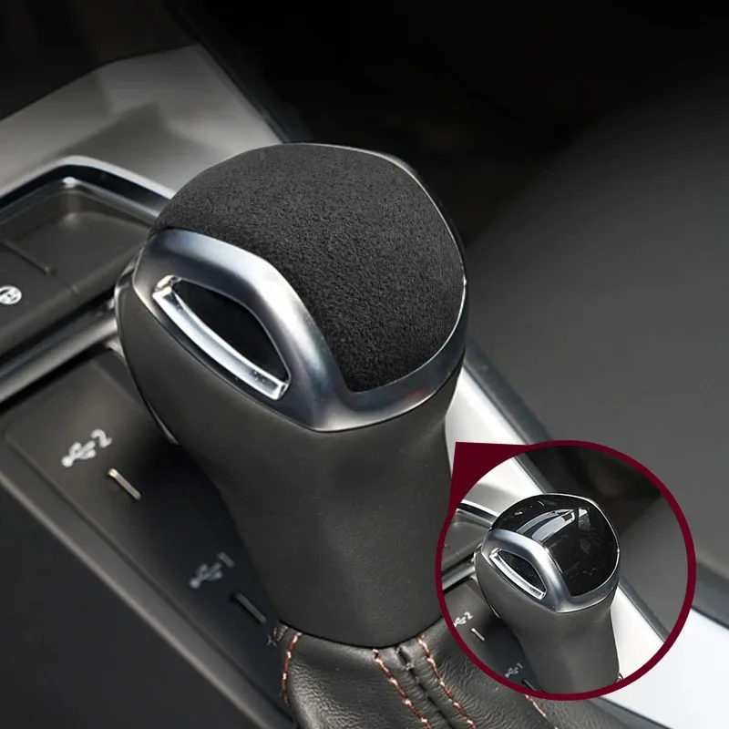 

Suede Car Gear Shift Knob Cover Gear Shift Handle Protector Accessories For Audi Q​3 2019 2020 2021 2022 2023 2024