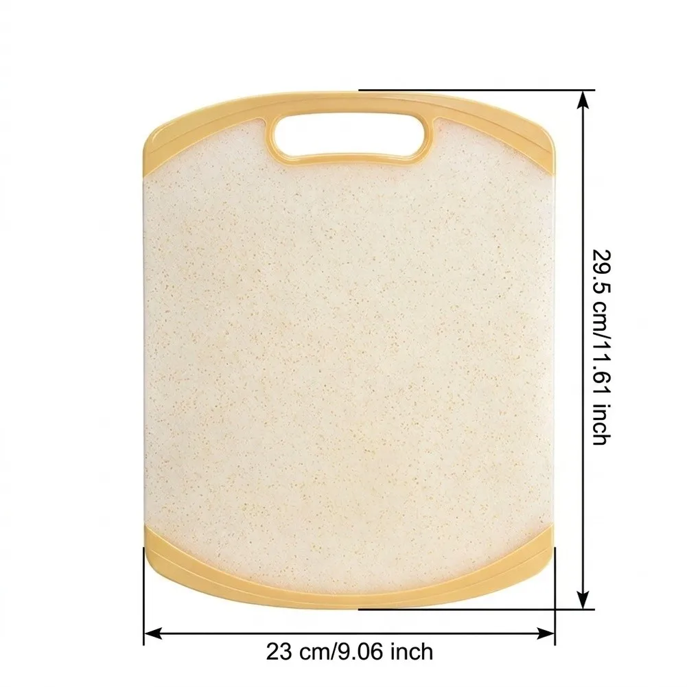 Plastic Chopping Board with Two Distinct Sides for Raw and Ready-to-Eat Foods and Built-in Hanging Hole to Promote Quick Drying