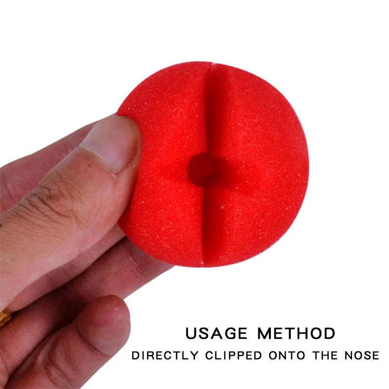 قبعة مهرج ملونة ممتعة، ستة أنماط مع أنف إسفنجي أحمر! مناسبة للشاطئ وعروض السيرك والحفلات وزي لعب الأدوار