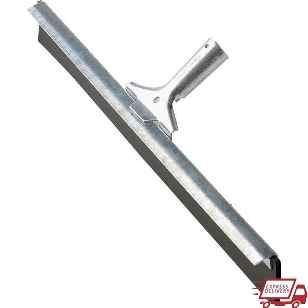 

Industrial Duty Steel Floor Squeegee 24 Inch Replaceable Rubber Blade Rust Proof Galvanized Frame Quick Lock System Durable