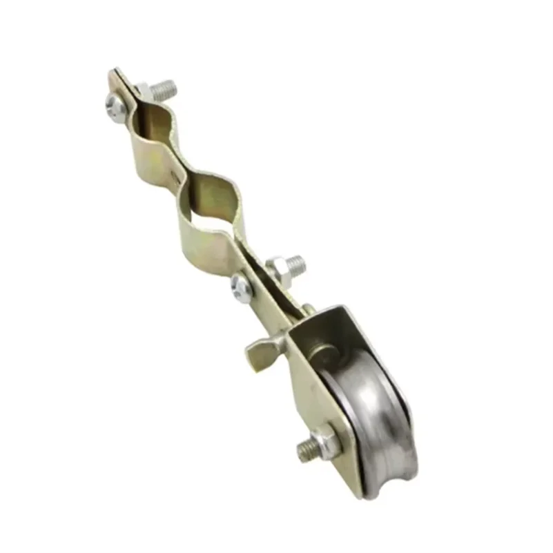 Rotatable 360 DEGREE Crane Cables Steel Wire Rope Suspension Long Clamp Thickened Bearing  Mini Towing Pulley