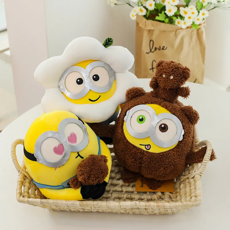 25/35/45Cm nuevos dibujos animados Minions muñeco de peluche almohada de juguete Kawaii Anime Despicable Me figura Bob Tim Pp juguete de peluche de algodón regalo para niños