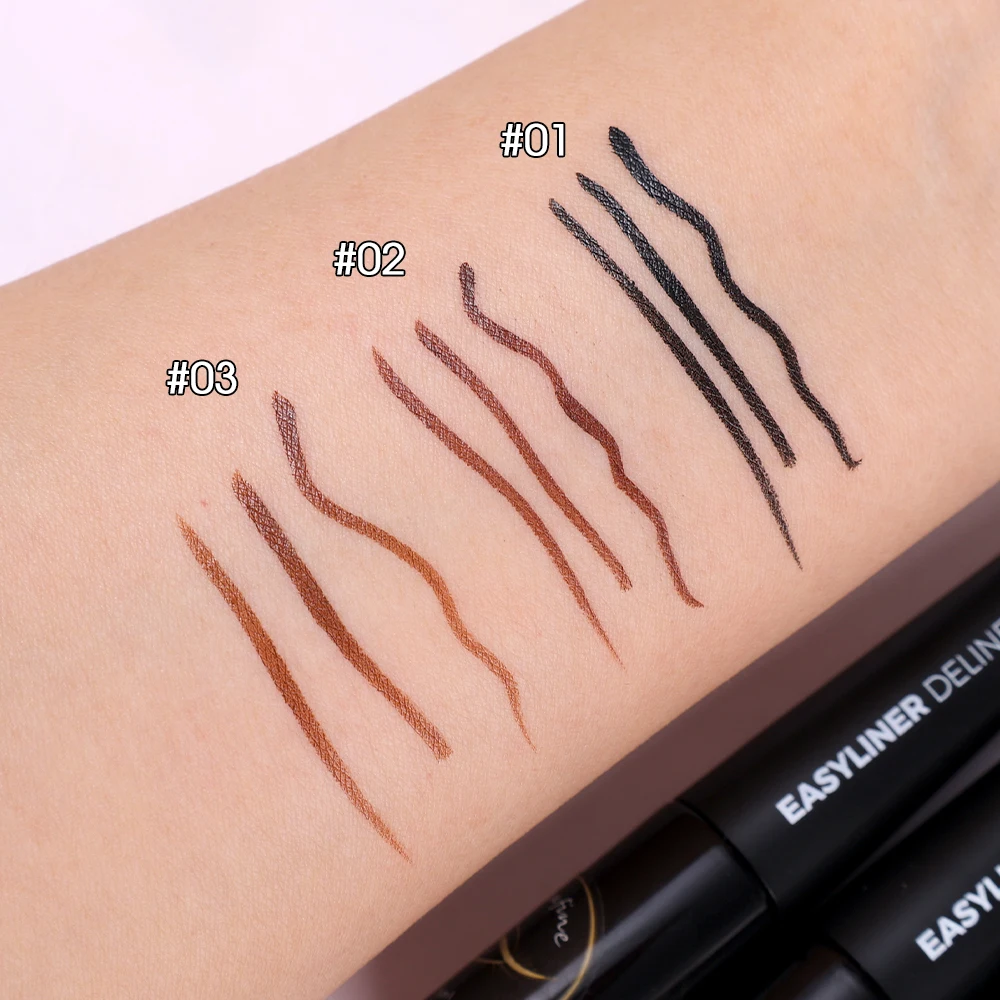 Liquid Eyeliner Pencil Black Smooth Quick Dry Waterproof Lasting Brown Eye Liner Pen Easy To Wear Sweatproof Eye Makeup Cosmetic