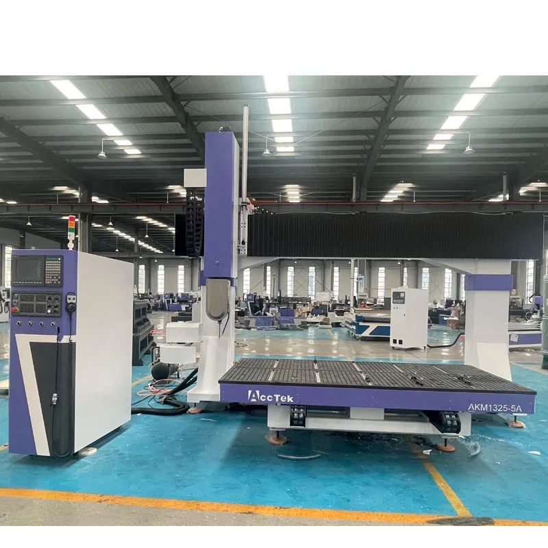 Large Gantry Size Table Moved 5 Axis Cnc Router 3d Mould Boats Foam Wood Industrial Machine