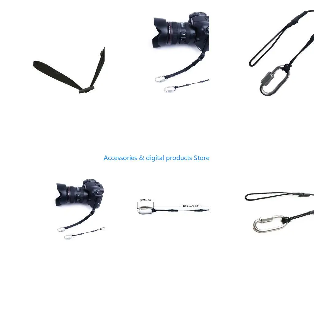 77JD Camera Safety Cable Anti-Lost Protections Hand Strap Equipped with Metal Buckle